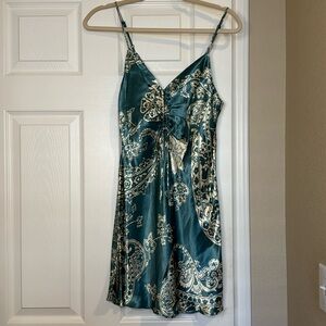 Zara printed satin dress